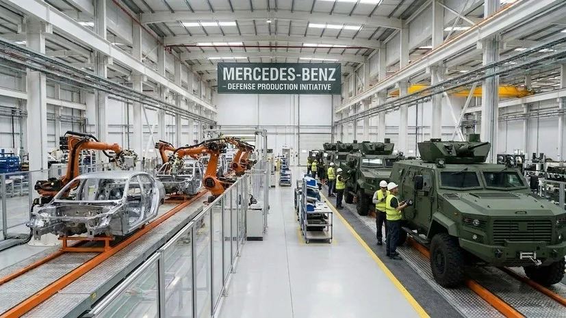 Роботизована лінія Mercedes-Benz з броньованими машинами за оборонною ініціативою