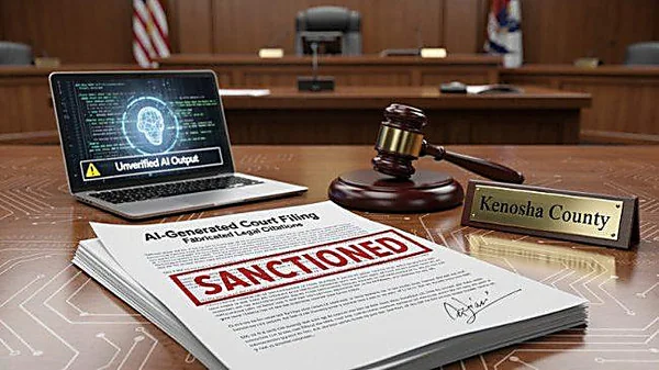 ШІ-згенерований позов, санкціонований у суді округу Кеноша, США