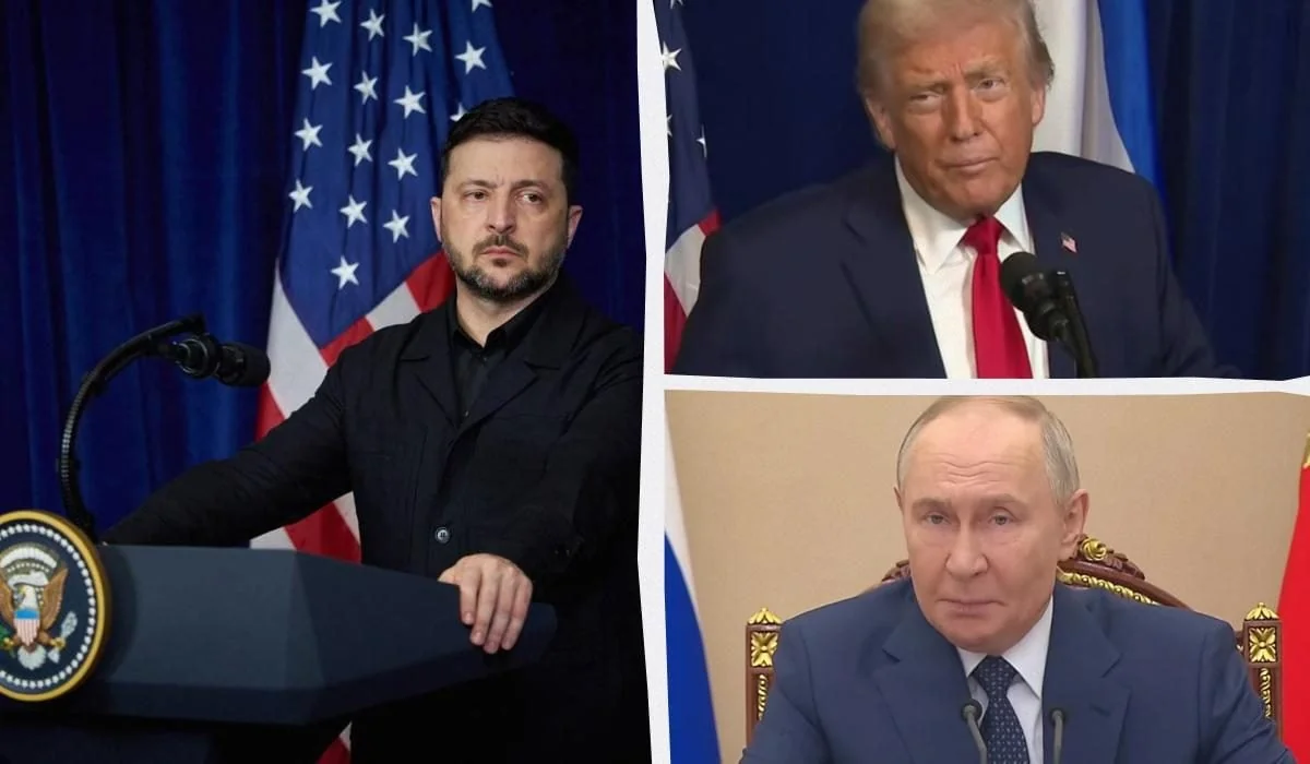 Дональд Трамп, Володимир Зеленський і Володимир Путін у контексті переговорів щодо України