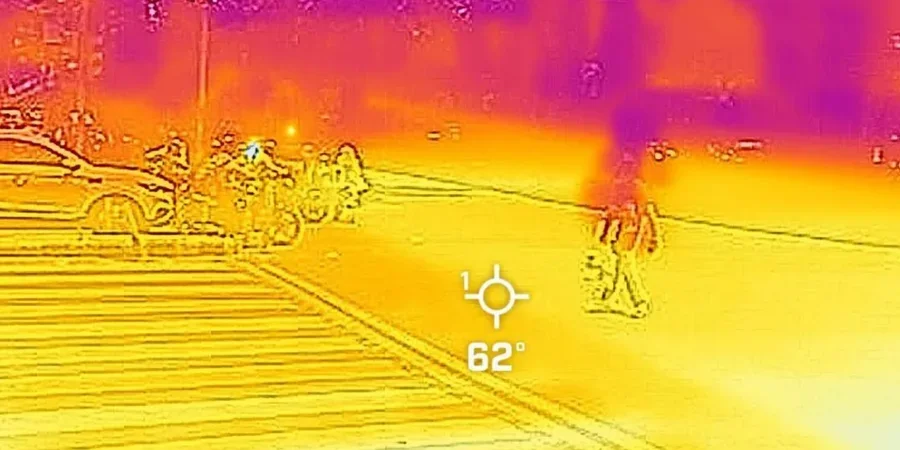 Тепловізор у Делі показує 62°C на розпеченому асфальті вулиці