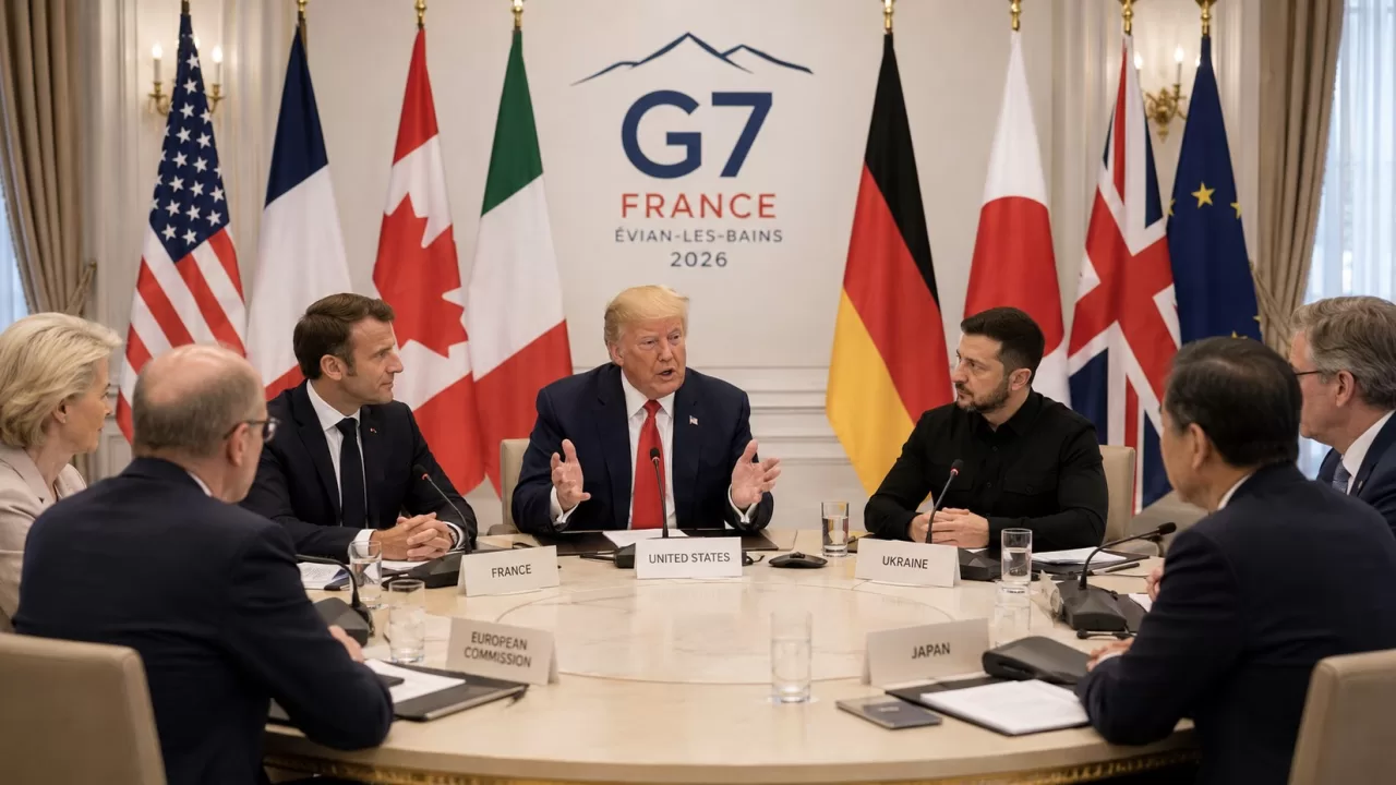 Саміт G7 у Франції: Трамп, Макрон і Зеленський за столом переговорів