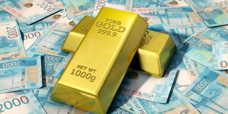 Золоті злитки на російських рублях для закупівель Мінфіну РФ до ФНБ